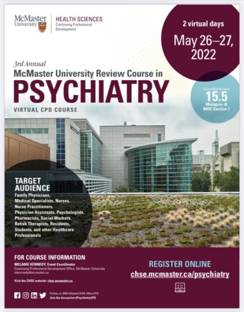 mcmaster university 3rd annual mcmaster university review course in psychiatry 2022 600x767 1